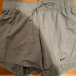 Nike grey dri fit gym shorts.